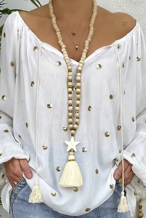 Laundry B Serengeti Wooden Kenya Necklace Natural